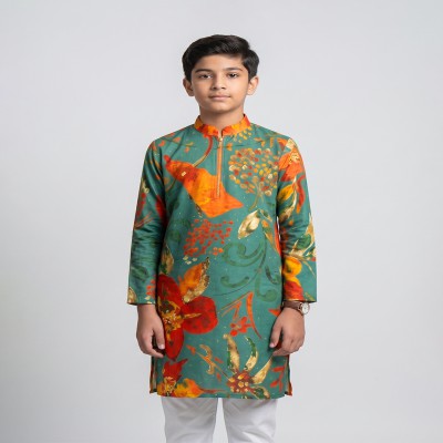 Premium Floral Printed Panjabi