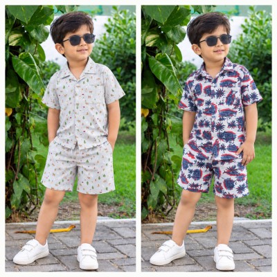 Kid's Premium Printed Shirt & Shorts  Combo Set