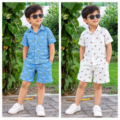 Kid's Premium Printed Shirt & Shorts Combo Set