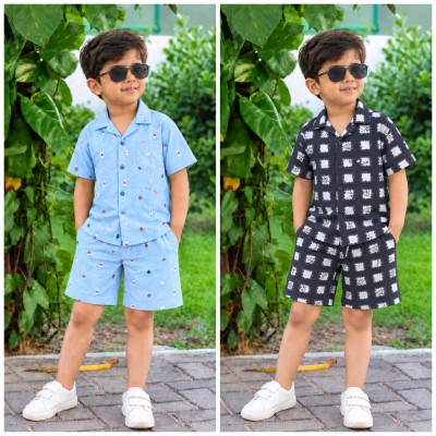 Kid's Premium Printed Shirt & Shorts  Combo Set