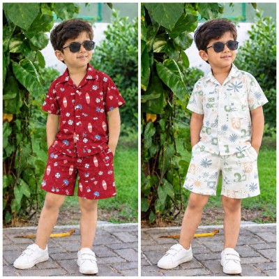 Kid's Premium Printed Shirt & Shorts  Combo Set