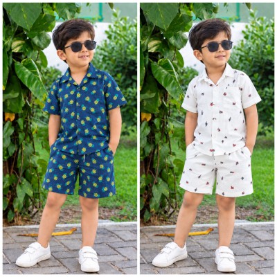 Kid's Premium Printed Shirt & Shorts Combo Set